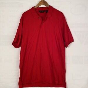 Eddie Bauer Polo Shirt Men's L Red Cotton Short Sleeve